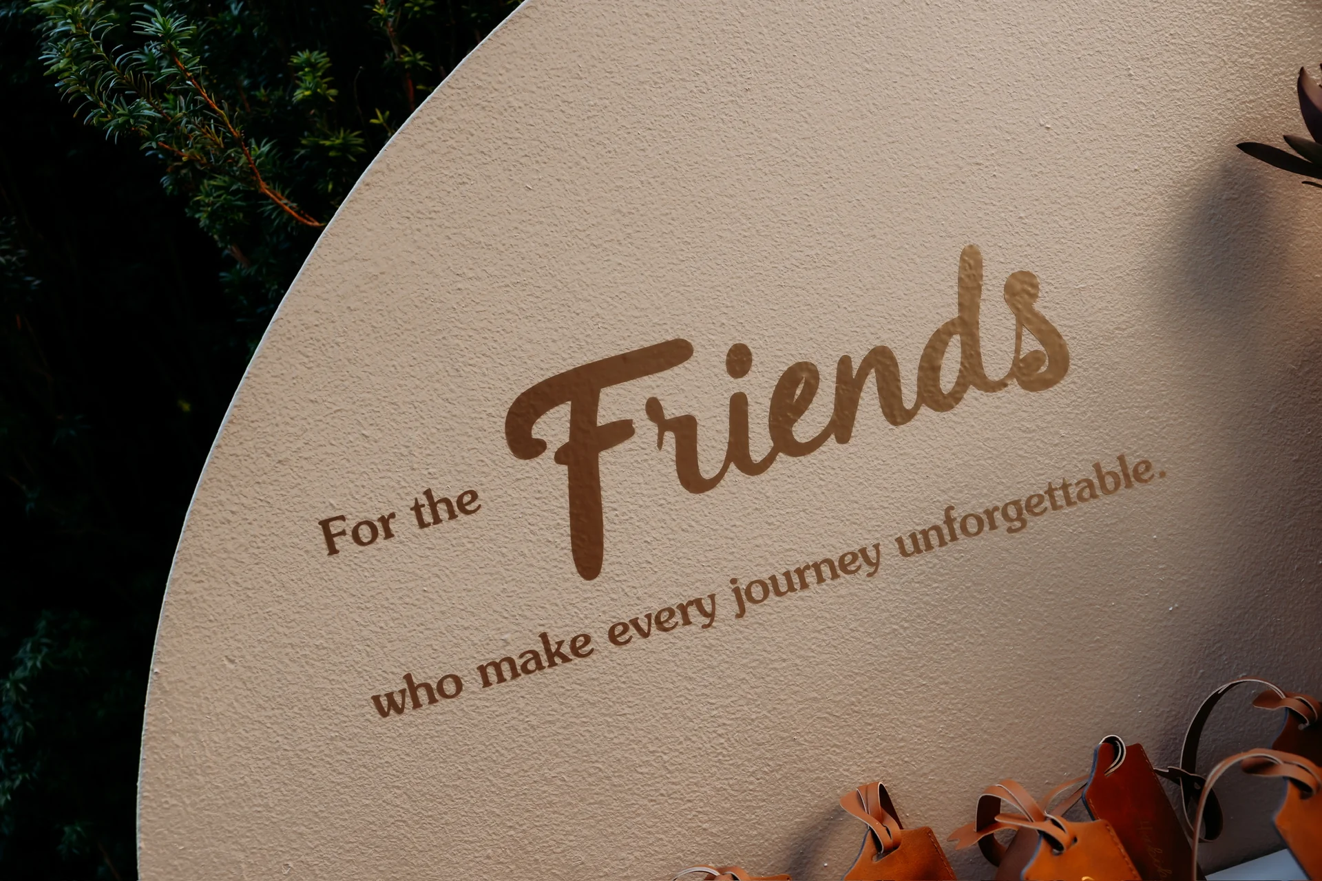 Personalized Friends welcome display at Deena 40th Birthday