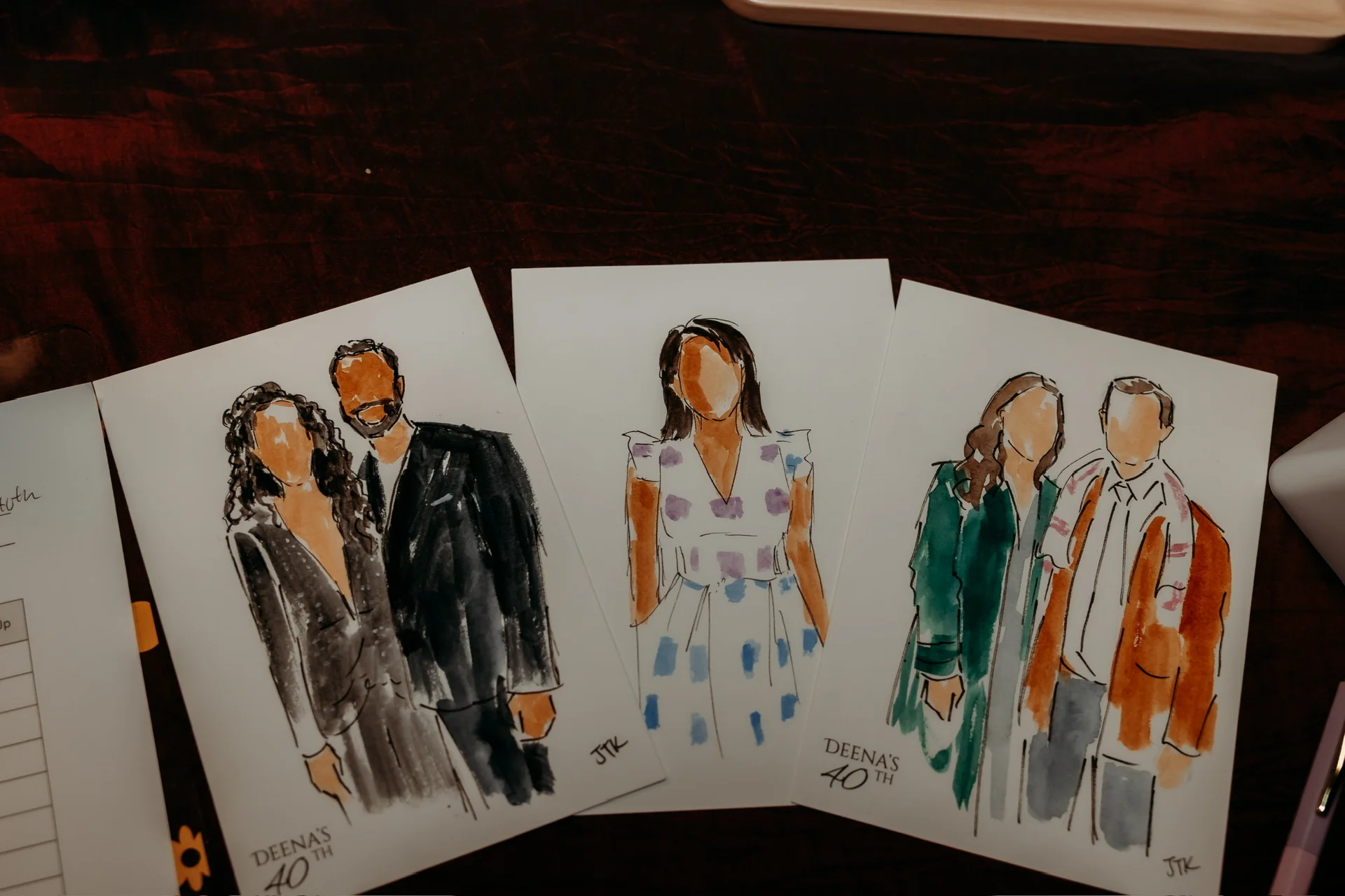 Personal photographs displayed at the birthday party at Deena 40th Birthday